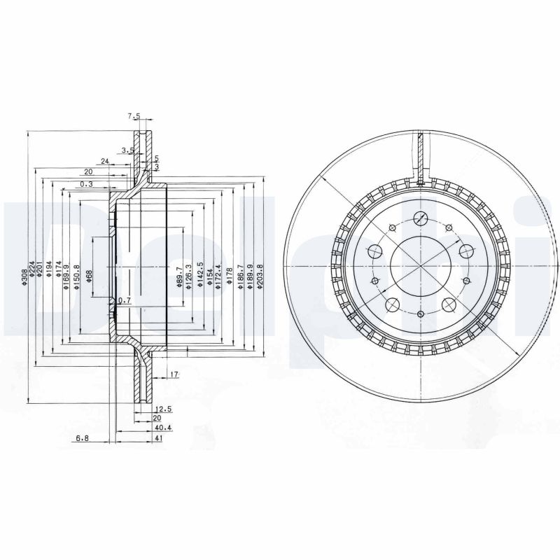 Brake Disc (Rear axle)  Art. BG3782C