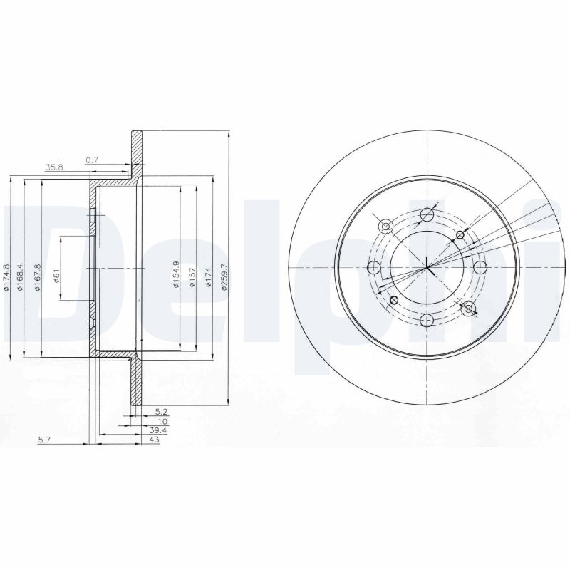 Brake Disc (Rear axle)  Art. BG3793