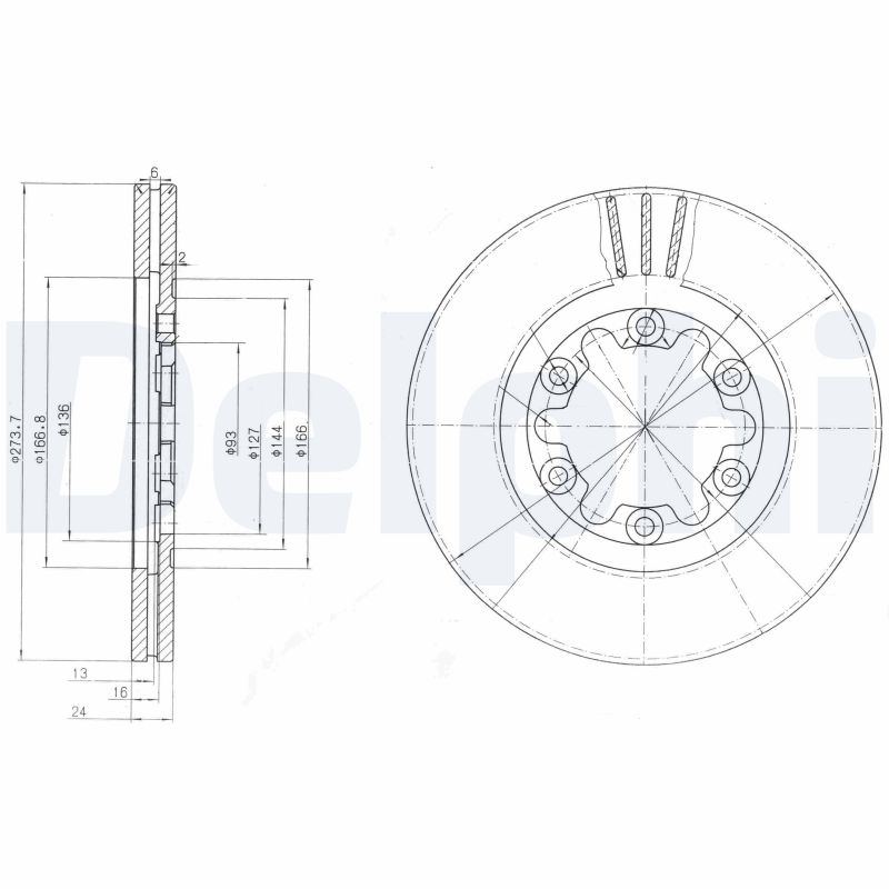 Brake Disc (Front axle)  Art. BG3809