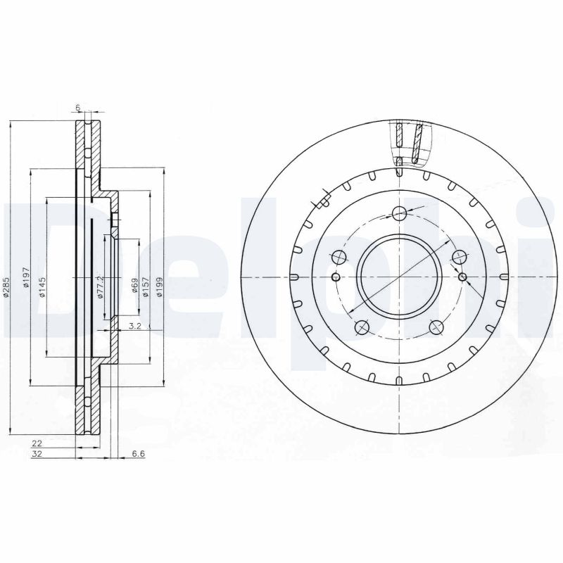 Brake Disc (Front axle)  Art. BG3814