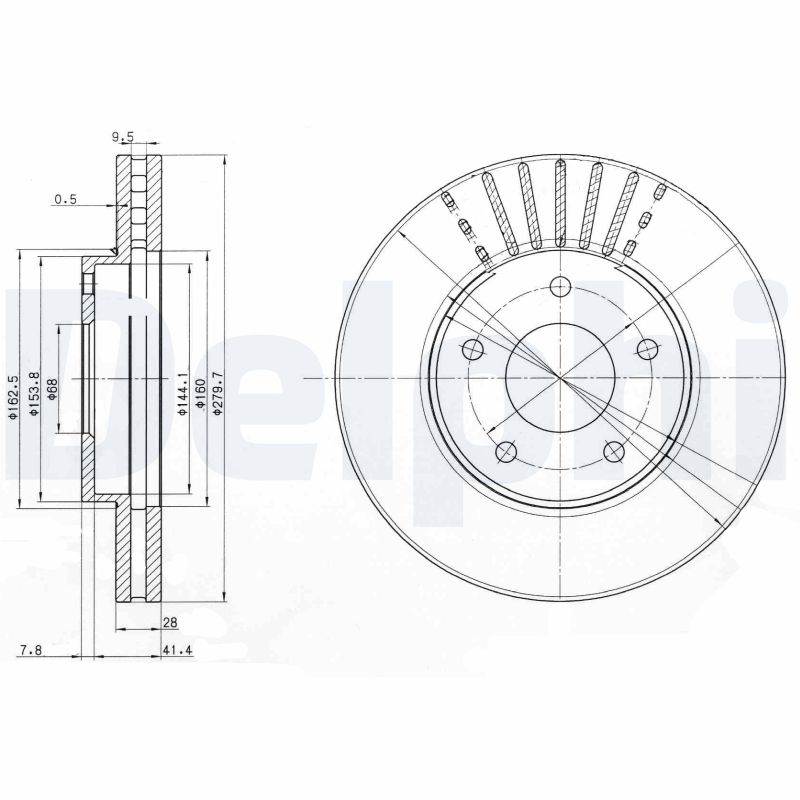 Brake Disc (Front axle)  Art. BG3816