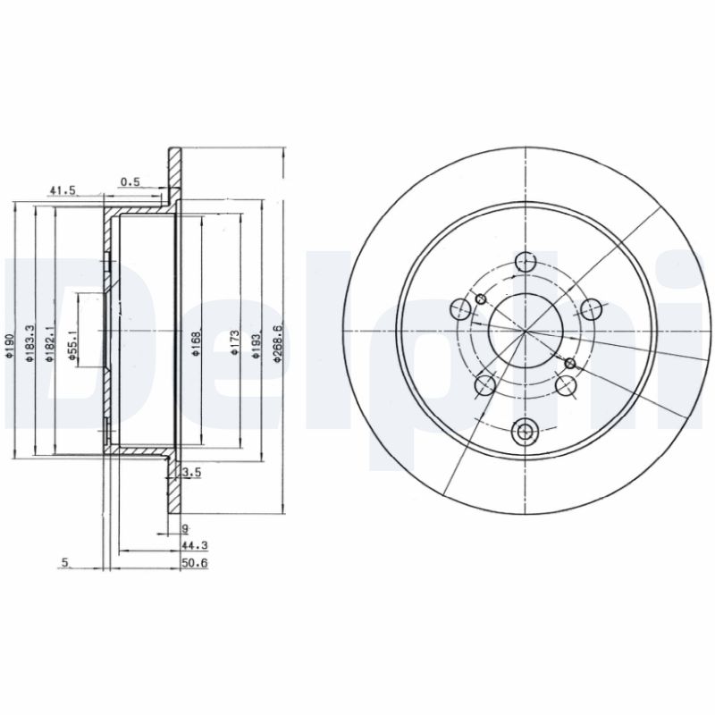 Brake Disc (Rear axle)  Art. BG3822