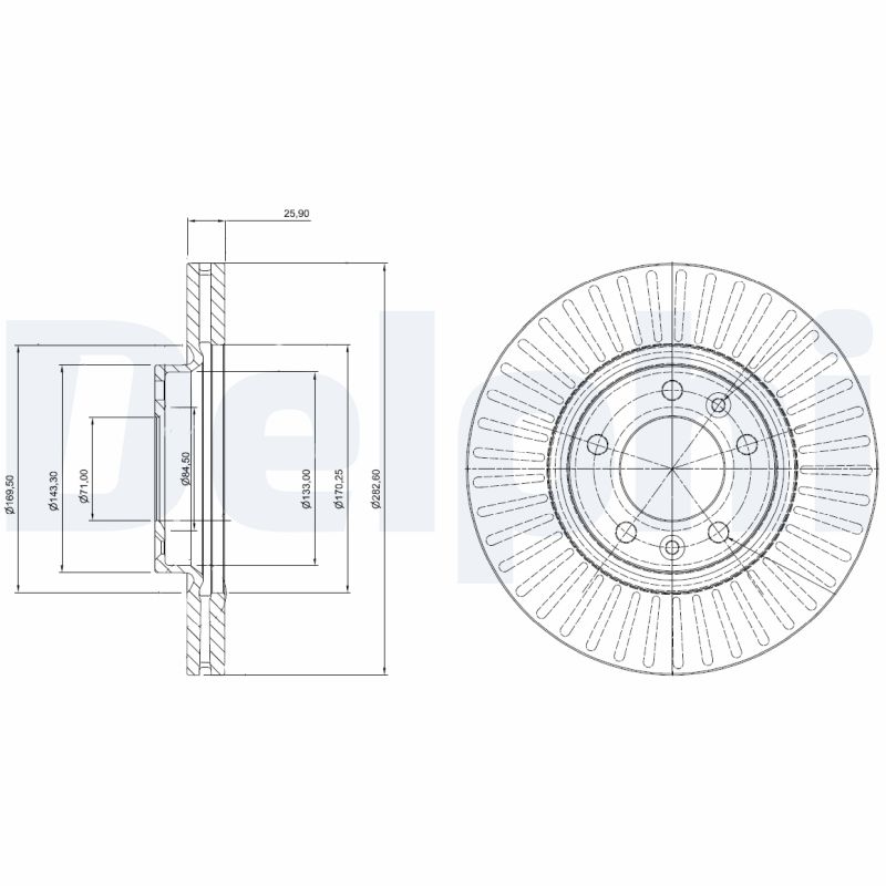 Brake Disc (Front axle)  Art. BG3835C