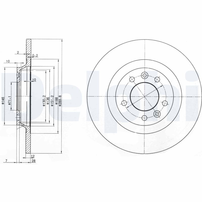 Brake Disc (Rear axle)  Art. BG3836