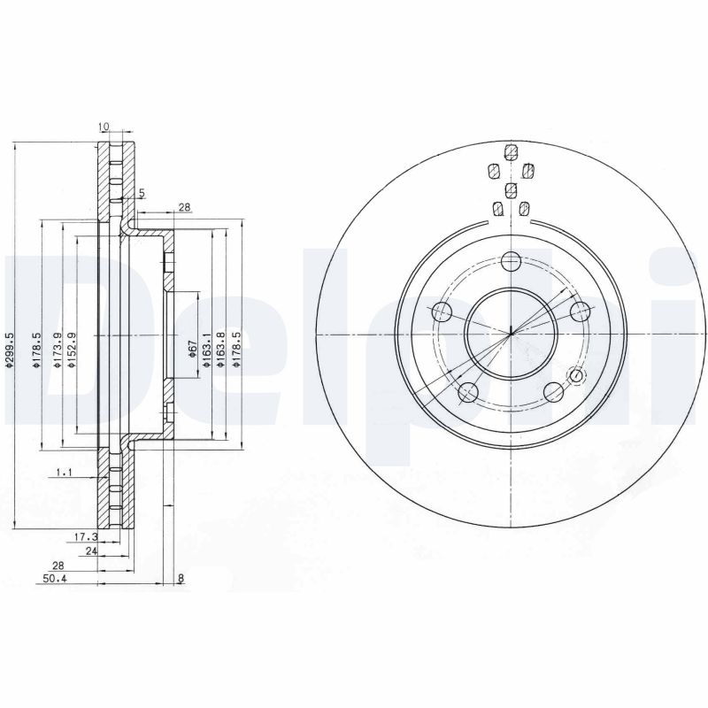 Brake Disc (Front axle)  Art. BG3838