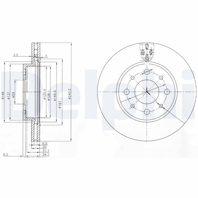 Brake Disc (Front axle)  Art. BG3839