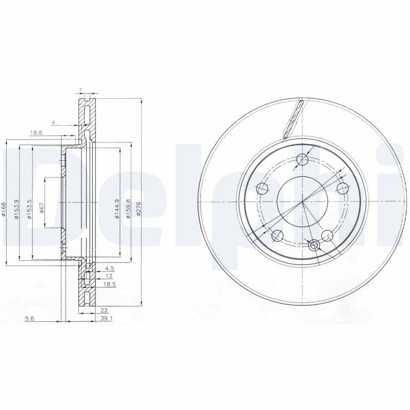 Brake Disc (Front axle)  Art. BG3845C