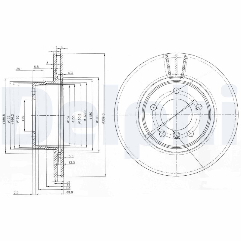 Brake Disc (Front axle)  Art. BG3870