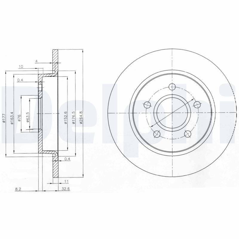 Brake Disc (Rear axle)  Art. BG3896