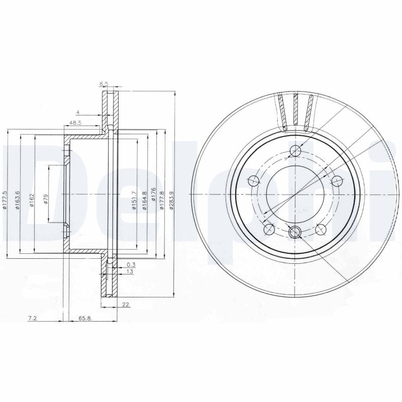 Brake Disc (Front axle)  Art. BG3899C