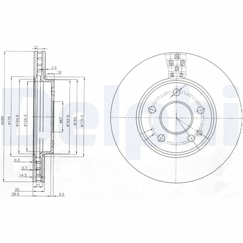 Brake Disc (Front axle)  Art. BG3909