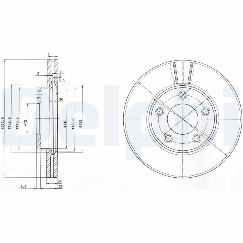 Brake Disc (Front axle)  Art. BG3927