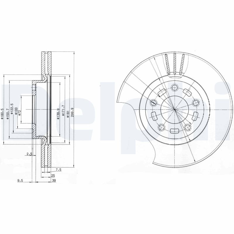 Brake Disc (Front axle)  Art. BG3928