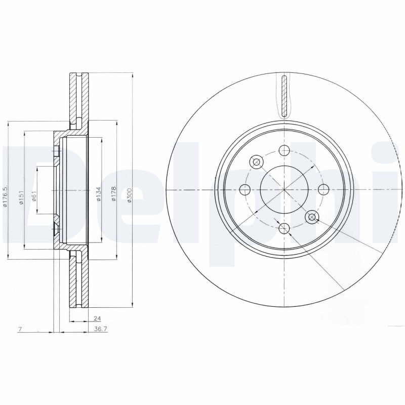 Brake Disc (Front axle)  Art. BG3929