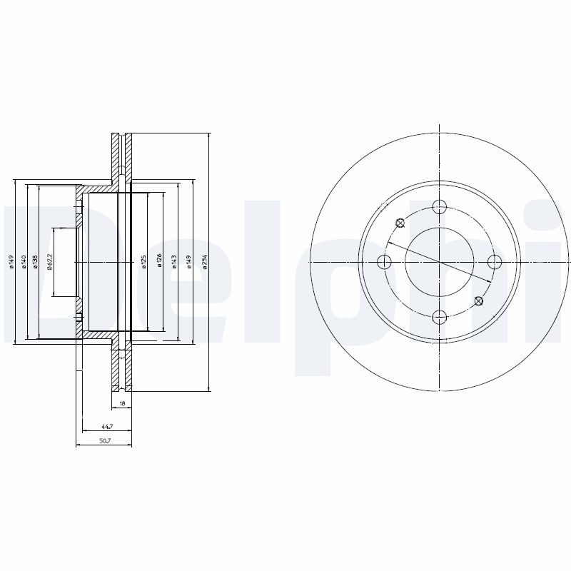 Brake Disc (Front axle)  Art. BG3946