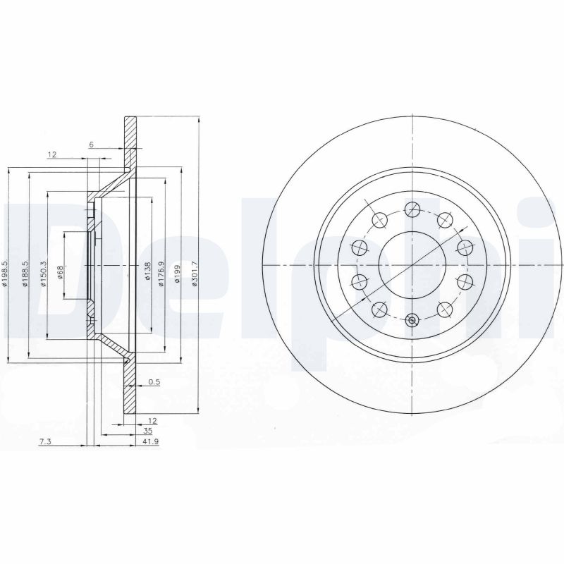 Brake Disc (Rear axle)  Art. BG3956C