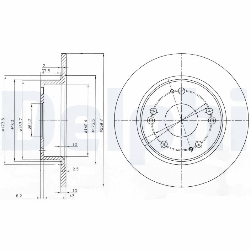 Brake Disc (Rear axle)  Art. BG3964