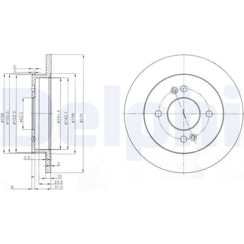 Brake Disc (Rear axle)  Art. BG3981C