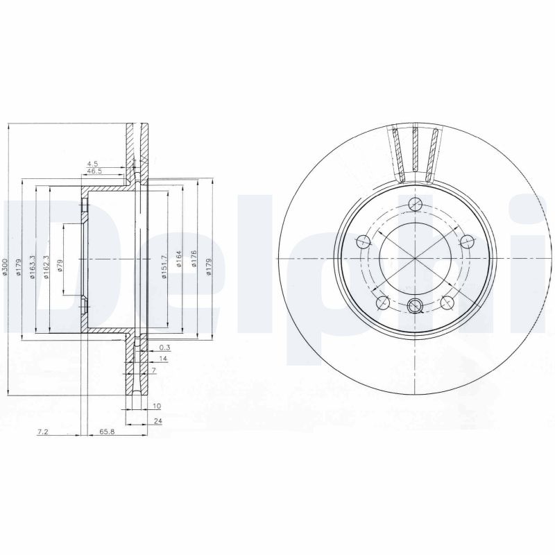 Brake Disc (Front axle)  Art. BG3998C