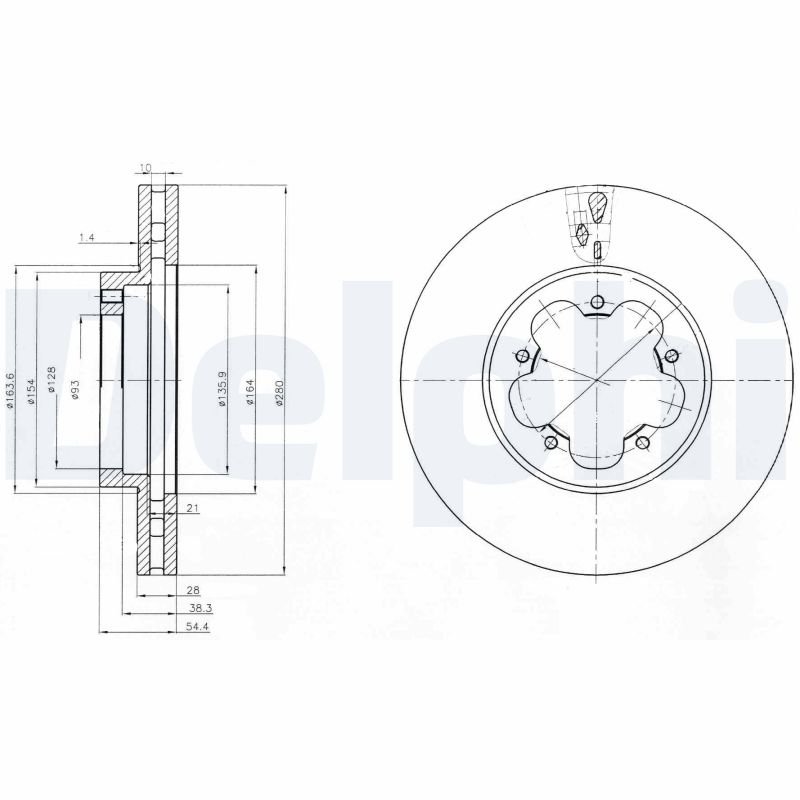 Brake Disc (Front axle)  Art. BG4007