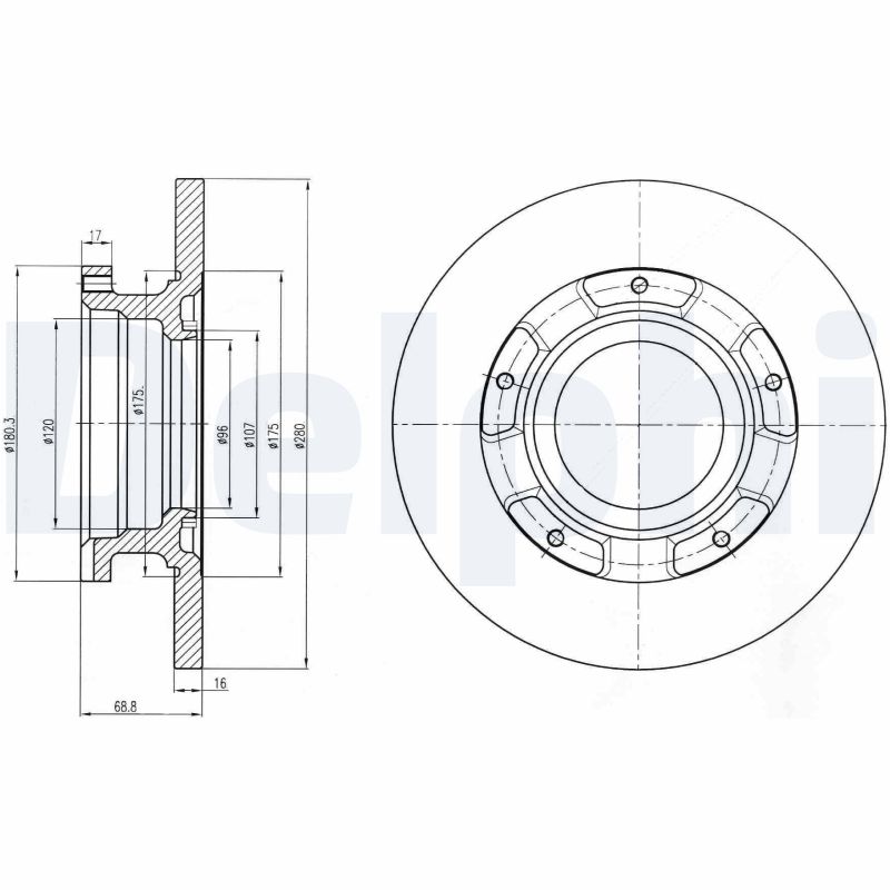 Brake Disc (Rear axle)  Art. BG4008