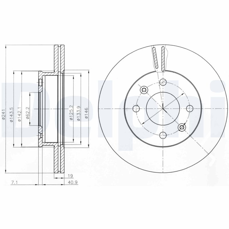 Brake Disc (Front axle)  Art. BG4009