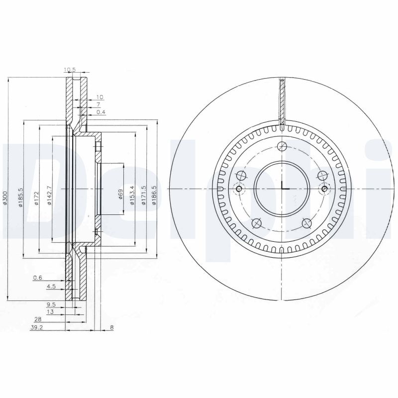 Brake Disc (Front axle)  Art. BG4011