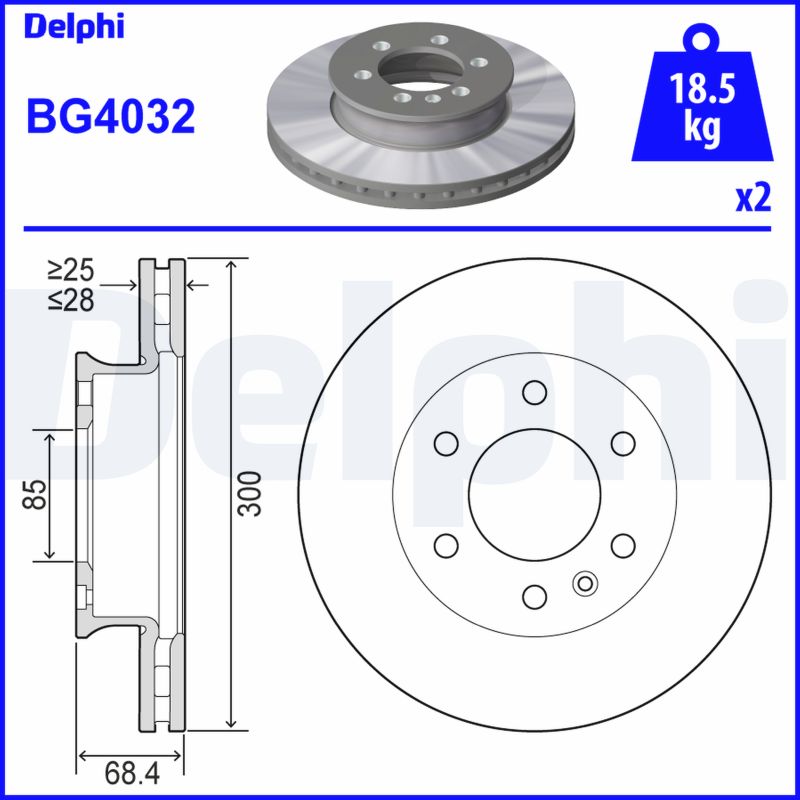 Brake Disc (Front axle)  Art. BG4032