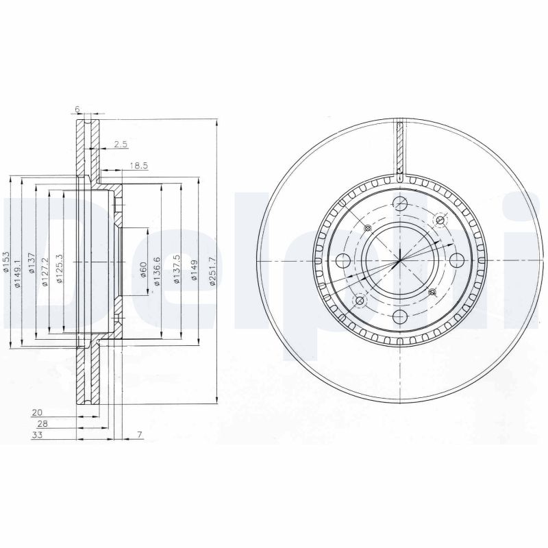 Brake Disc (Front axle)  Art. BG4049C