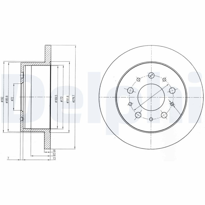 Brake Disc (Rear axle)  Art. BG4061