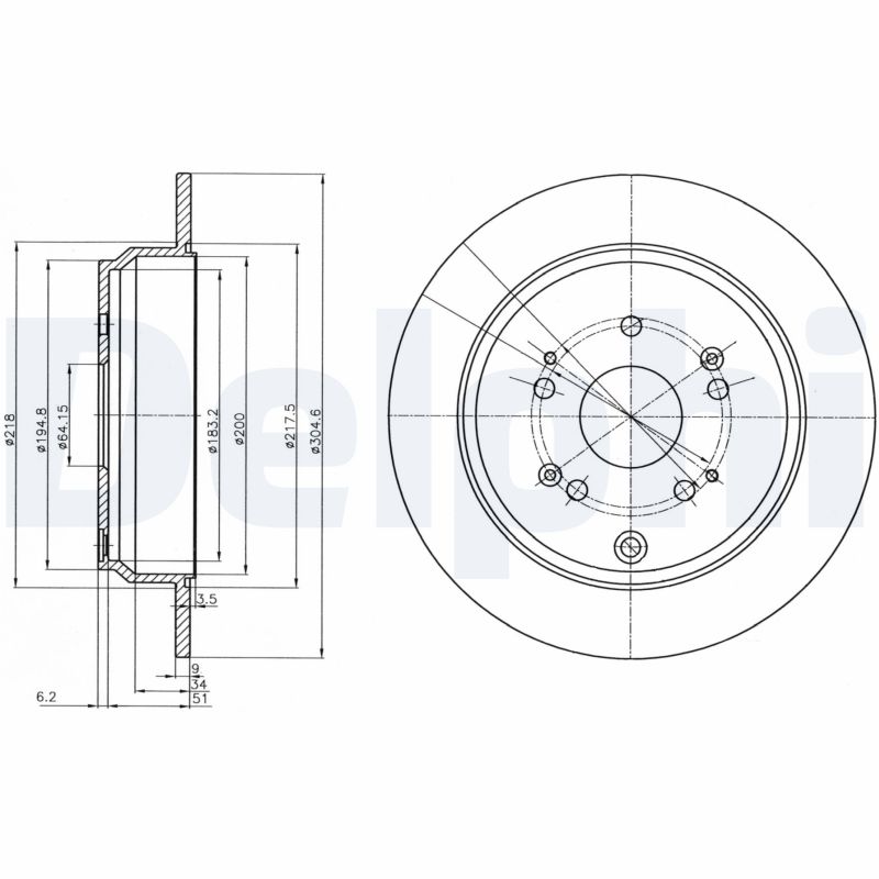 Brake Disc (Rear axle)  Art. BG4064C