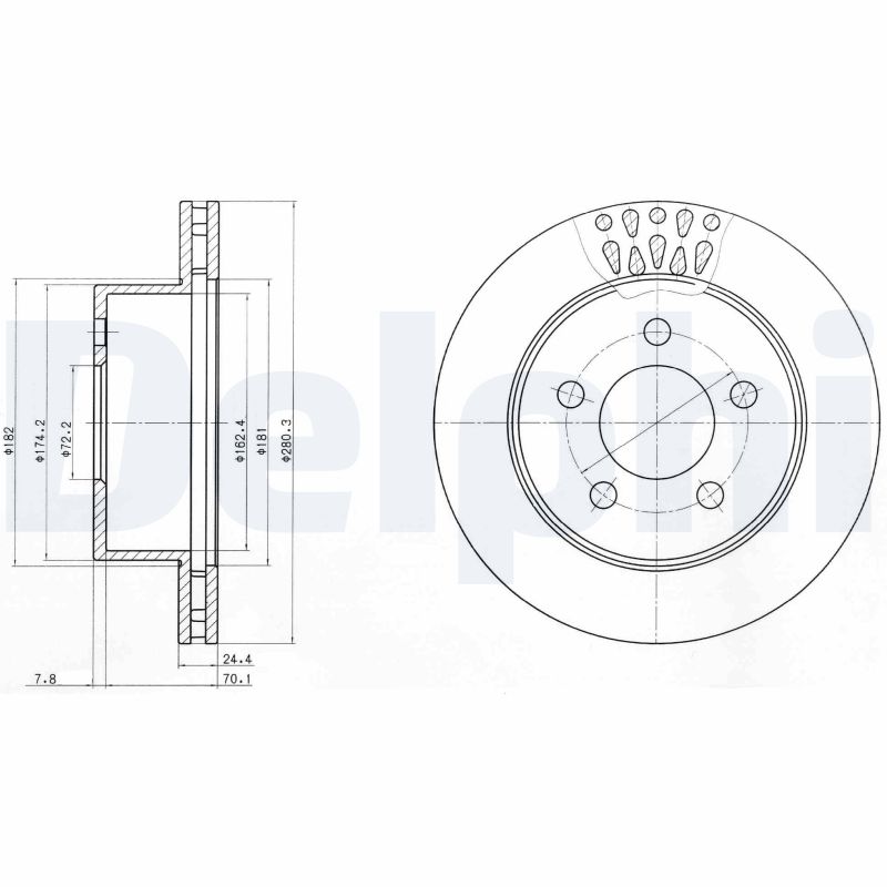 Brake Disc (Front axle)  Art. BG4103