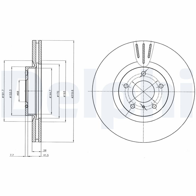 Brake Disc (Front axle)  Art. BG4107