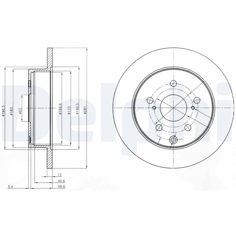 Brake Disc (Rear axle)  Art. BG4115