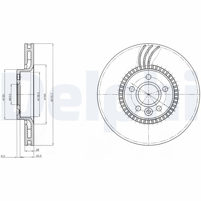 Brake Disc (Front axle)  Art. BG4123