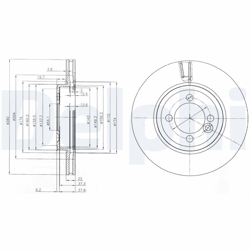 Brake Disc (Front axle)  Art. BG4146C