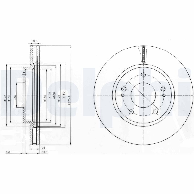 Brake Disc (Front axle)  Art. BG4147