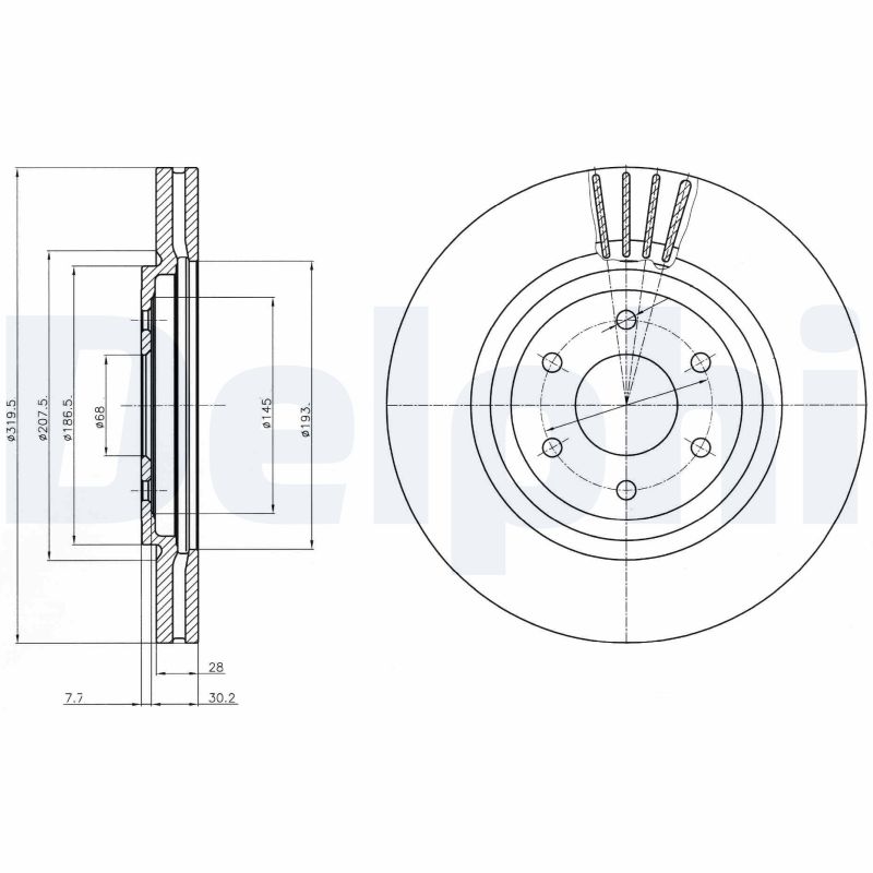 Brake Disc (Front axle)  Art. BG4176C