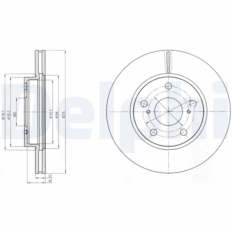 Brake Disc (Front axle)  Art. BG4232