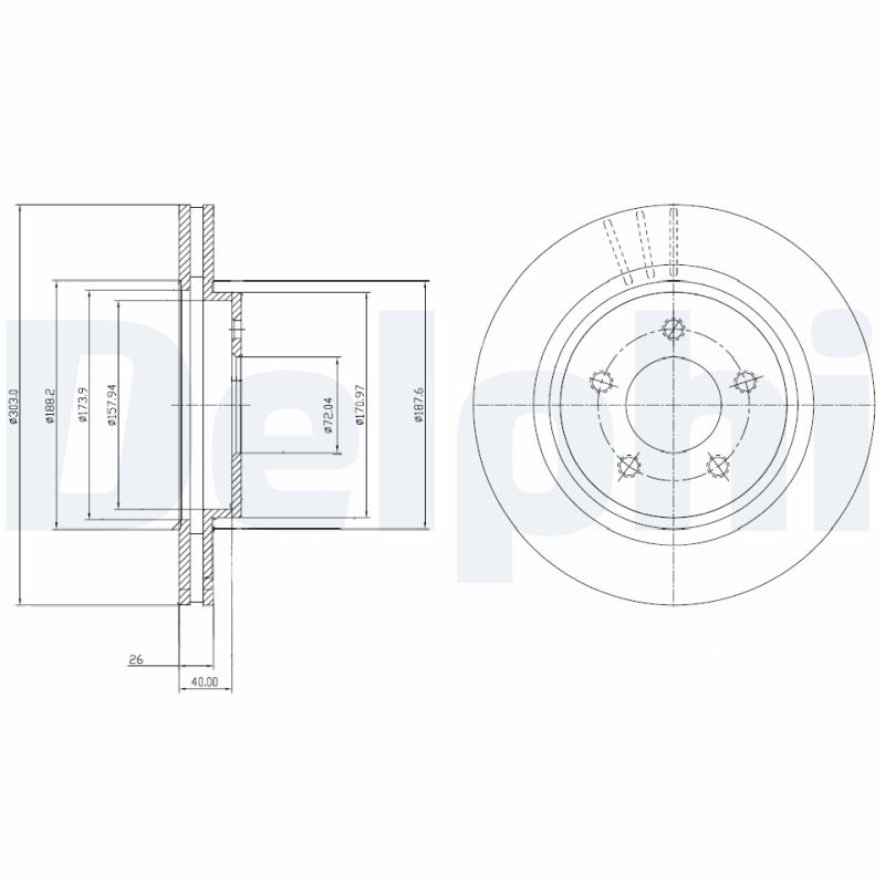 Brake Disc (Rear axle)  Art. BG4240C