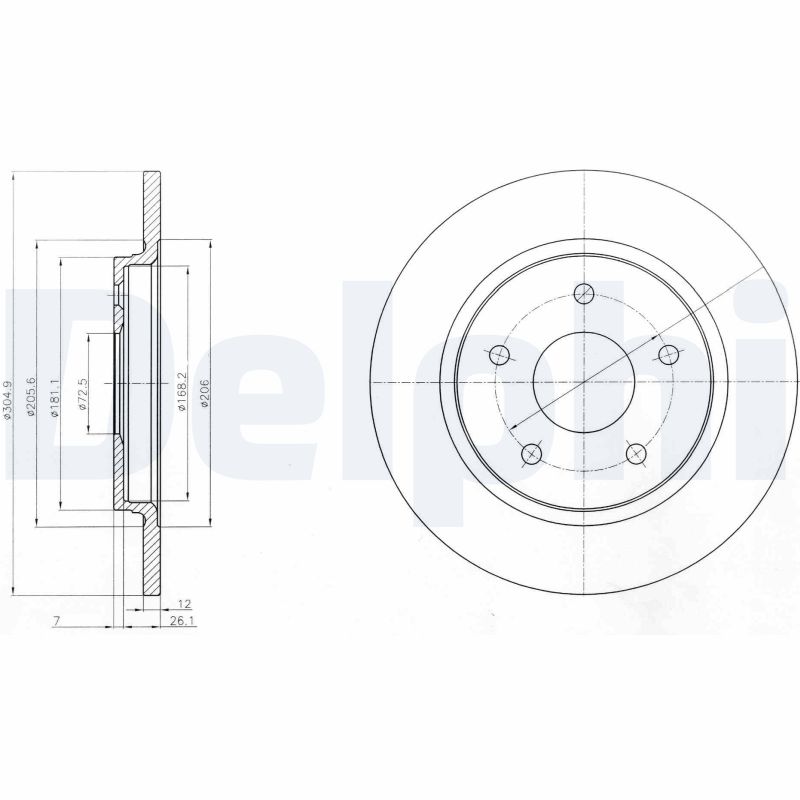 Brake Disc (Rear axle)  Art. BG4247