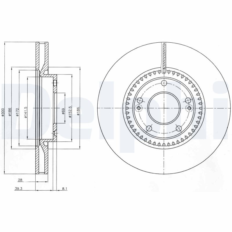 Brake Disc (Front axle)  Art. BG4251C