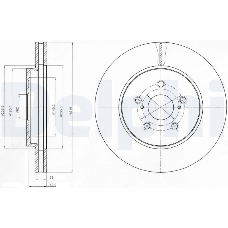 Brake Disc (Front axle)  Art. BG4253