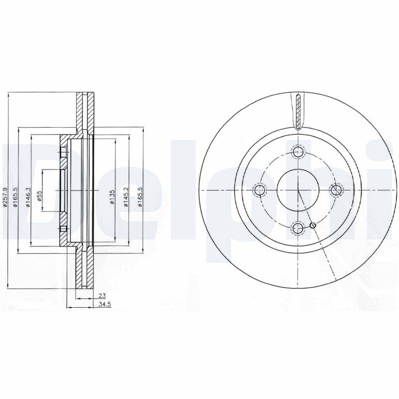 Brake Disc (Front axle)  Art. BG4254C