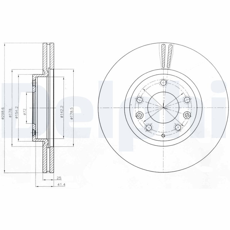 Brake Disc (Front axle)  Art. BG4255C