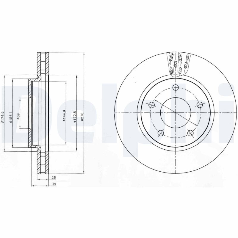 Brake Disc (Front axle)  Art. BG4258