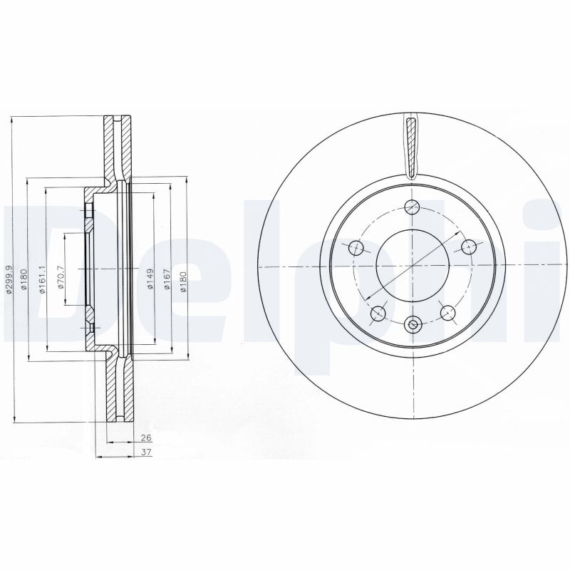 Brake Disc (Front axle)  Art. BG4278C