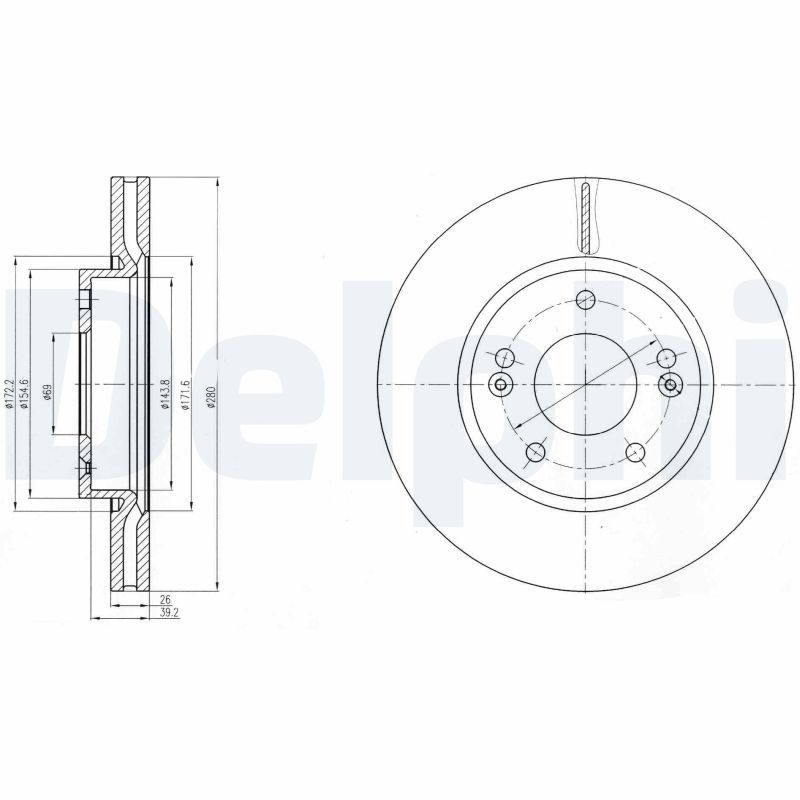 Brake Disc (Front axle)  Art. BG4281C