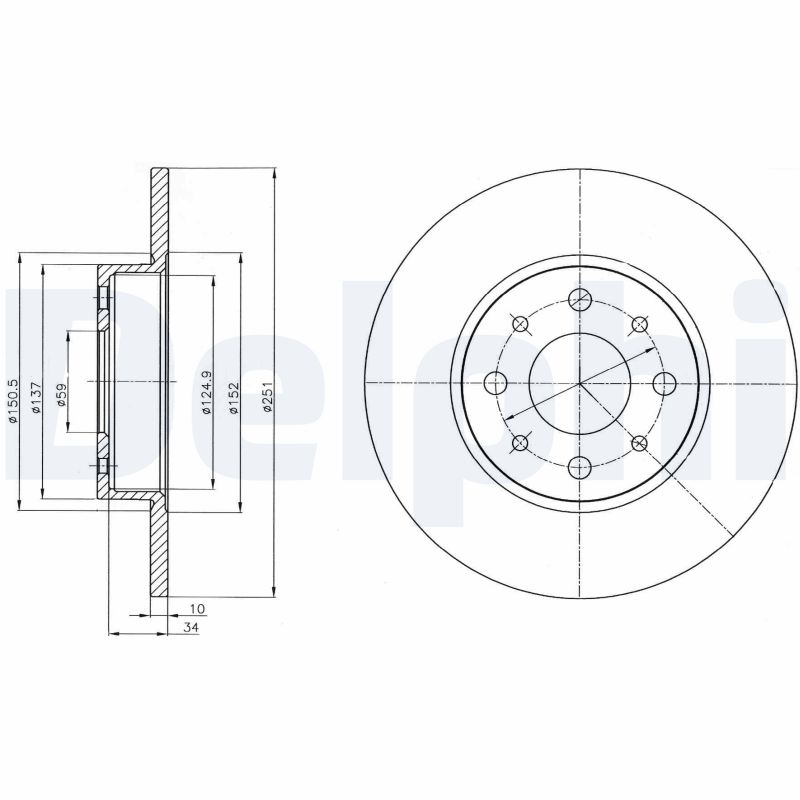 Brake Disc (Rear axle)  Art. BG4312