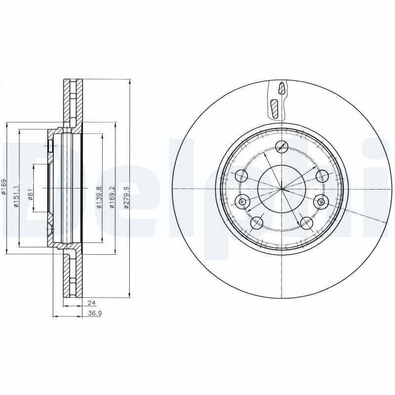 Brake Disc (Front axle)  Art. BG4317C